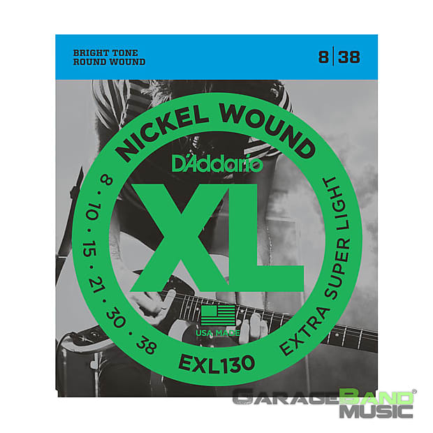 D'Addario EXL130 Nickel Wound, Extra-Super Light, 8-38