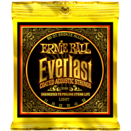 Ernie Ball 2558 Everlast Coated 80/20 Bronze Light, 11-52