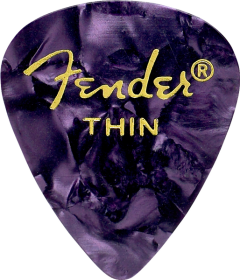 Fender 351 Shape Premium Celluloid Picks, Purple Moto, Thin, 12-Pack