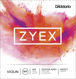 D'Addario Zyex Violin String Set, 4/4 Scale, Heavy