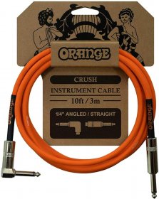 Orange CA035 Crush 10ft Instrument Cable Straight to Angled, Orange