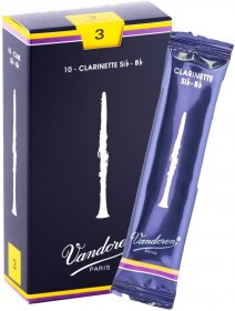 Vandoren CR103 Traditional Bb Clarinet Reeds, Box of 10, Strength 3