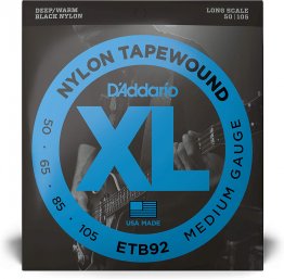 D'Addario ETB92 Tapewound Bass, Medium, 50-105, Long Scale