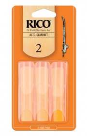 Rico Reeds RDA0320 Alto Clarinet Reeds 3-Pack, Strength 2.0