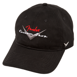 Fender® Custom Shop Baseball Hat, Black, One Size Fits Most
