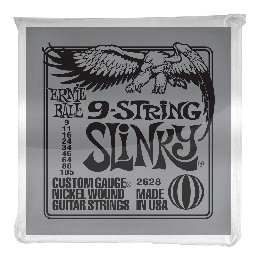 Ernie Ball 2628 9-String Slinky Electric Strings, 9-105