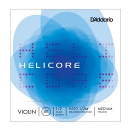 D'Addario H310 1/4M Helicore Violin String Set, 1/4 Scale, Medium