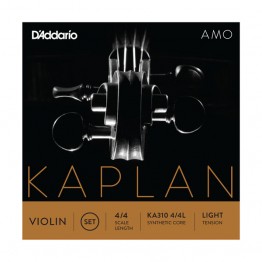 D'Addario Kaplan Amo Violin String Set, 4/4 Scale, Light Tension