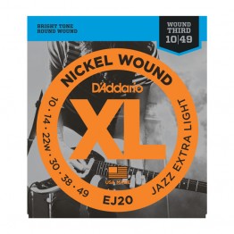D'Addario EJ20 Nickel Wound, JazzExtra Light, 10-49