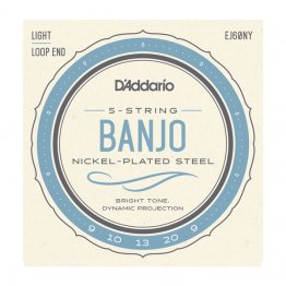D'Addario EJ60NY 5-String Banjo, Nickel, Light, 9-20