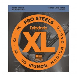 D'Addario EPS160SL ProSteels Bass, Medium, 50-105, Super Long Scale
