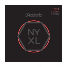 D'Addario NYXL1074 Nickel Wound 8-String, Lt Top / Hvy Bottom, 10-74