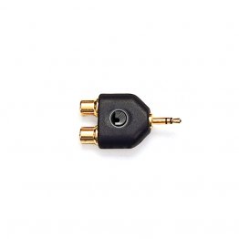 D'Addario 1/8 inch Stereo Male to Dual RCA Female Adapter