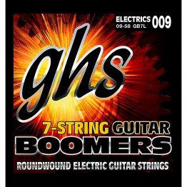GHS GB7L Boomers 7-String Electric Guitar Strings, 9-58