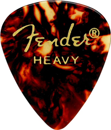 Fender 351 Shape Premium Celluloid Picks, Tortoise Shell, Heavy, 12-Pack