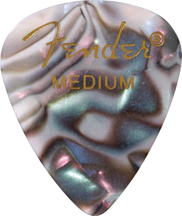 Fender 351 Shape Premium Celluloid Picks, Abalone, Medium, 12-Pack