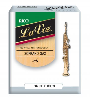 La Voz Soprano Saxophone Reeds Soft, 10 pack