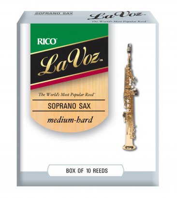 La Voz Soprano Saxophone Reeds Medium Hard, 10 pack