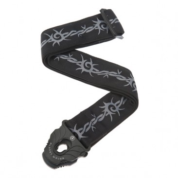 Planet Waves 50PLA04 Planet Lock Guitar Strap, Barbed Wire