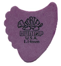 Dunop 414R1.14 Tortex Fin Picks, 1.14mm, 72 Pack