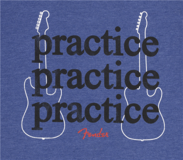 Fender Practice T-Shirt, Heather Blue Large