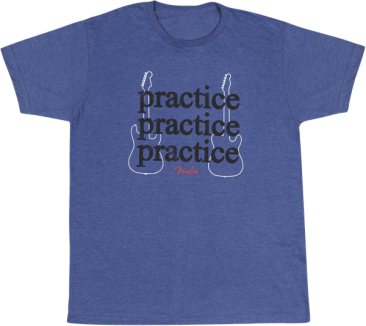 Fender Practice T-Shirt, Heather Blue Large