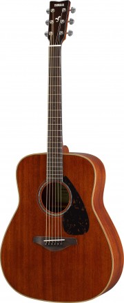 Yamaha FG850 Natural Folk Acoustic Guitar, Mahogany