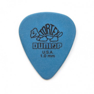 Dunlop 418P1.0 Tortex Standard 1.0mm Blue Guitar Picks 12-Pack