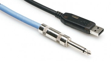 Hosa USQ110 1/4" TS to USB Instrument Cable, 10'