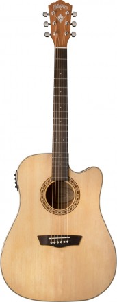Washburn WD7SCE-A-U Harvest Series Acoustic-Electric Guitar - Natural