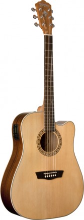 Washburn WD7SCE-A-U Harvest Series Acoustic-Electric Guitar - Natural