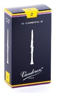 Vandoren CR102 Traditional Bb Clarinet Reeds, Box of 10, Strength 2