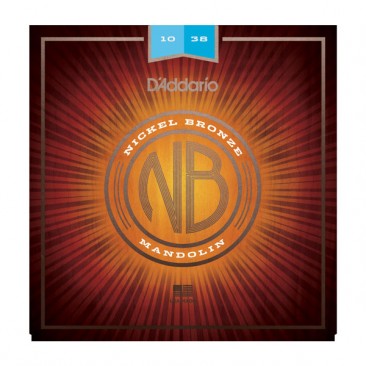 D'Addario NBM1038 Nickel Bronze Mandolin Set, Light, 11-40