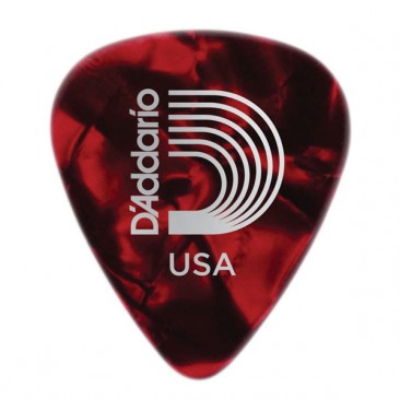 D'Addario 1CRP6-10 Red Pearl Celluloid Guitar Picks, 10 pack, Heavy