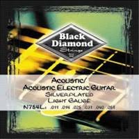 Black Diamond N754L Acoustic Silver Plated Wound, 11-51