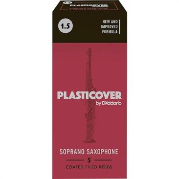 Plasticover by D'Addario Soprano Saxophone Reeds 1.5, 5 pack