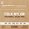 D'Addario EJ32 Folk Nylon, Ball End, Silver Wound/Black Nylon Trebles
